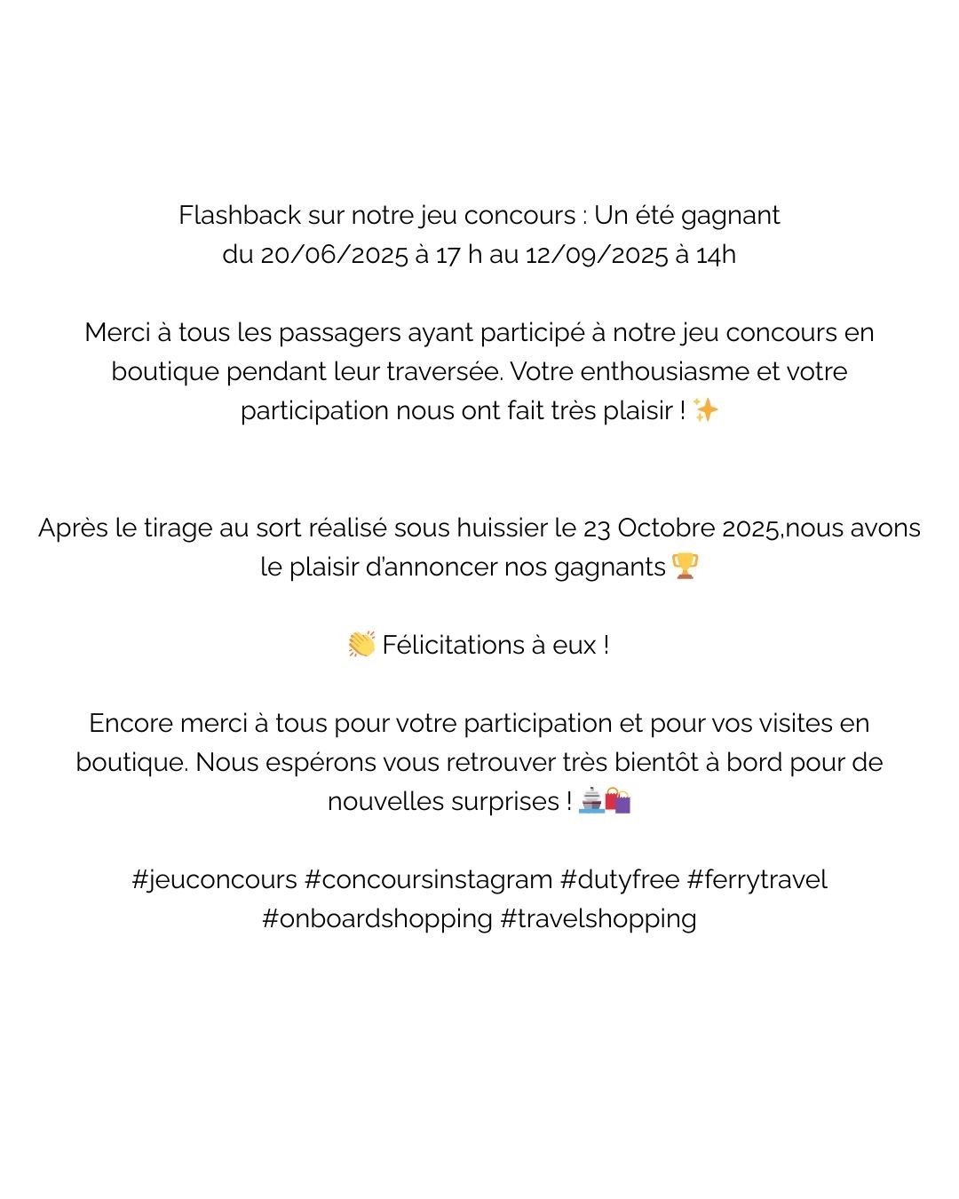 Merci à tous — clôture campagne 2025